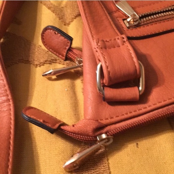 Charming Charlie Brown Faux Leather Crossbody Bag - Picture 6 of 8